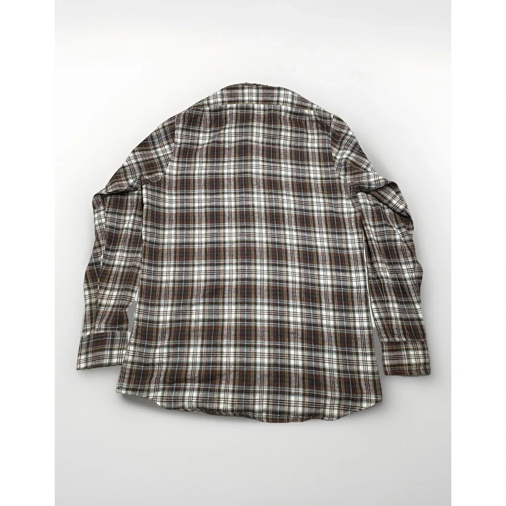 Vintage Levi's Flannel Mens L Tailored For Men Long Sleeve Button Up Plaid Shirt